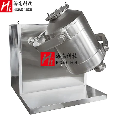 SS304 High Efficiency Dry Powder Conical Rotary Three Dimensional 3D High Uniformity Mixer